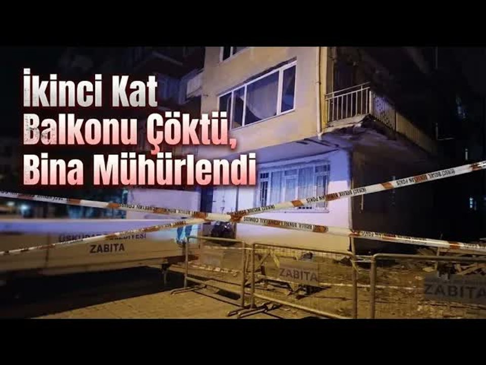 Üsküdar'da 4 Katlı Binanın Balkonu Çöktü