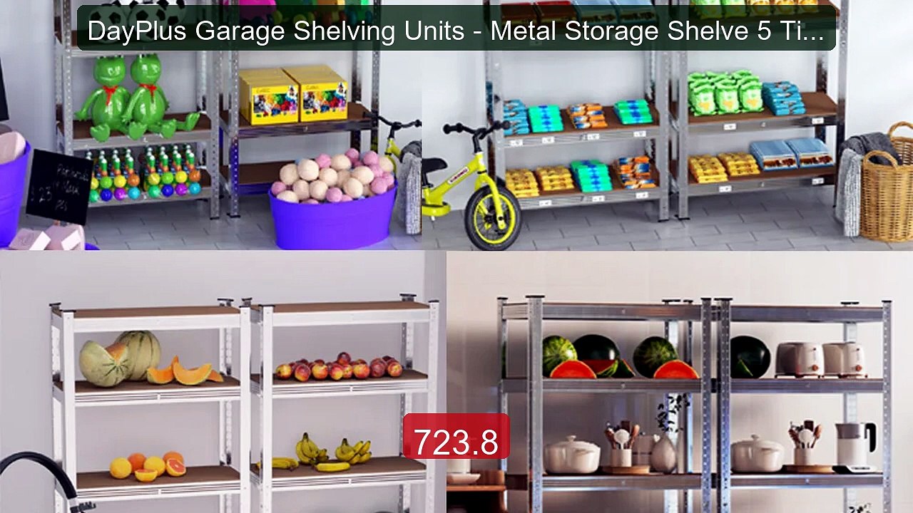 DayPlus Garage Shelving Units - Metal Storage Shelve 5 Tier Ad... -- Hot Deal 2026 | Limited Offer!