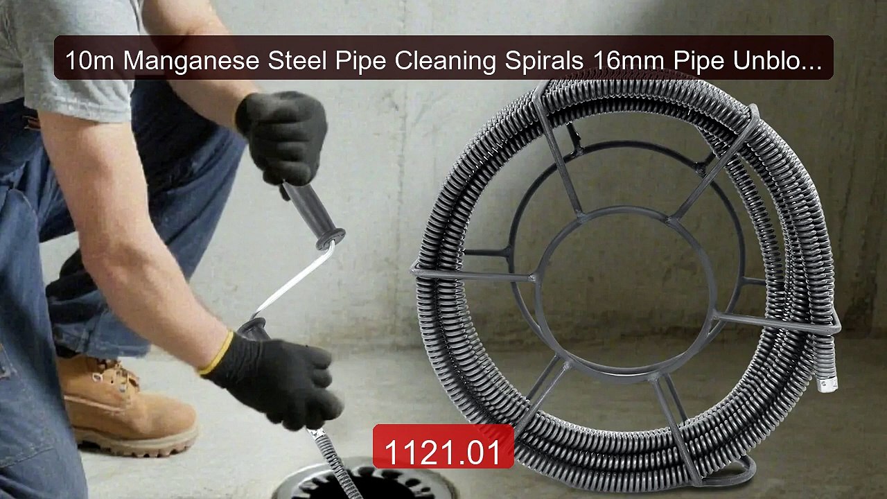 10m Manganese Steel Pipe Cleaning Spirals 16mm Pipe Unblocker... -- Amazing Value 2026 | Must Have!
