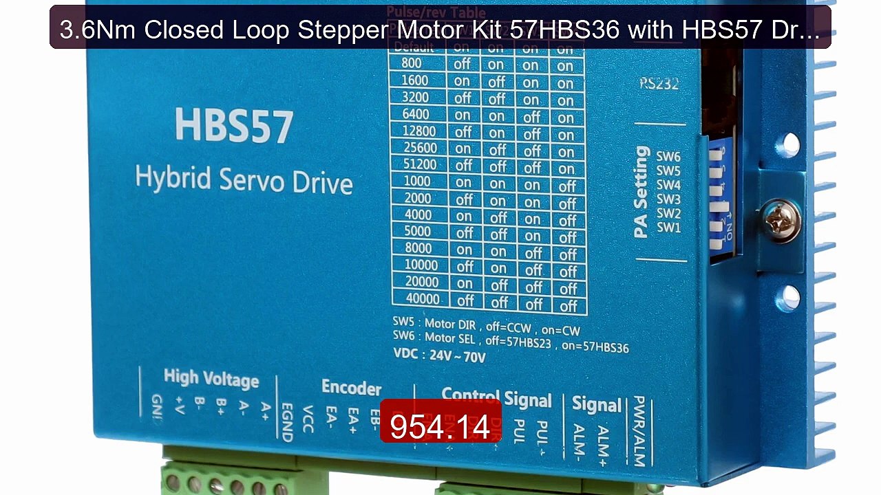 3.6Nm Closed Loop Stepper Motor Kit 57HBS36 with HBS57 Driver... -- Amazing Value 2026 | Must Have!