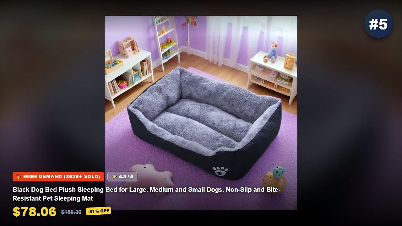 Ultimate Guide to the Best Dog Bed Kit - Black Dog Bed Plush Sleeping Bed for Large, Medium and Small Dogs, Non Slip and...