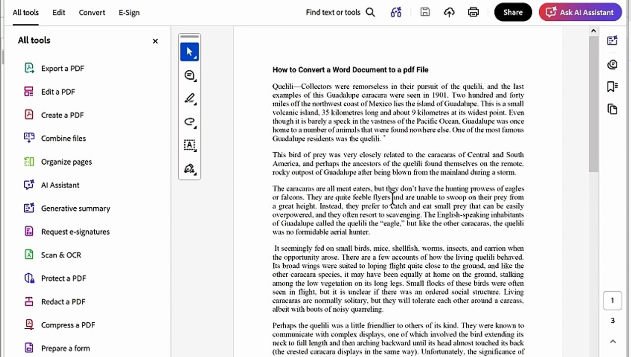 How to Convert a Word Document to a pdf File