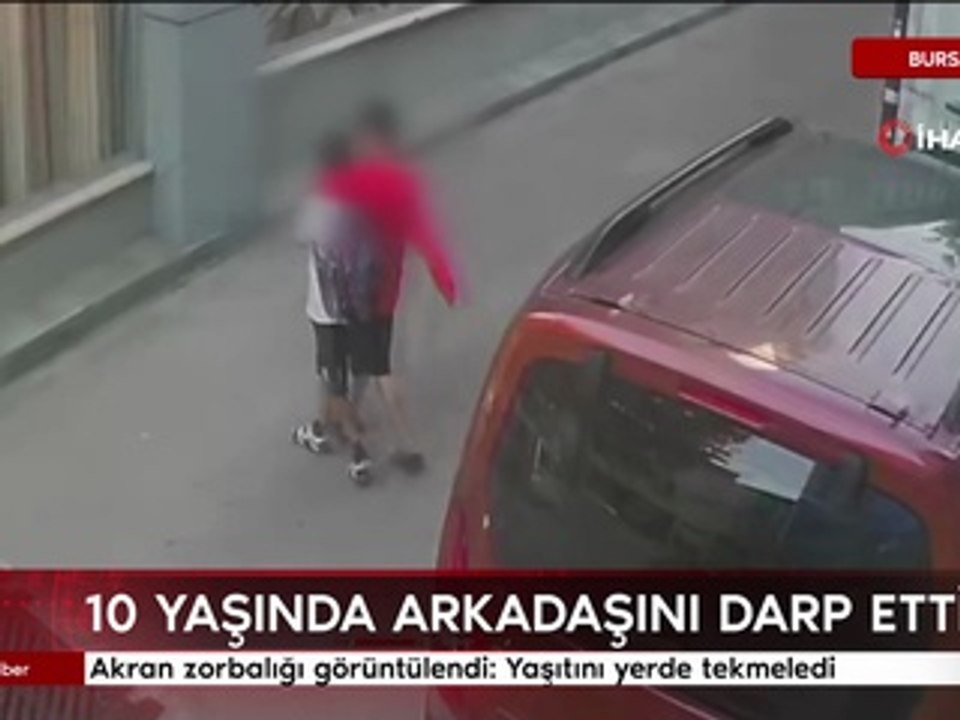 Bursa'da akran zorbalığı kameraya böyle yansıdı