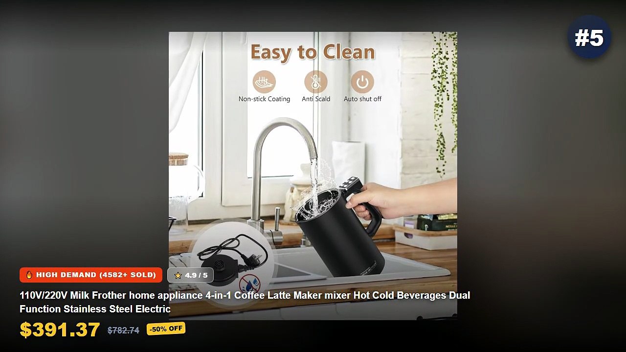 Why Everyone Is Buying Electric Coffee Maker - 110V/220V Milk Frother home appliance 4 in 1 Coffee Latte Maker mixer Hot...
