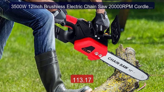 3500W 12Inch Brushless Electric Chain Saw 20000RPM Cordless Handhel... Top Rated 2026 | Buy Now!