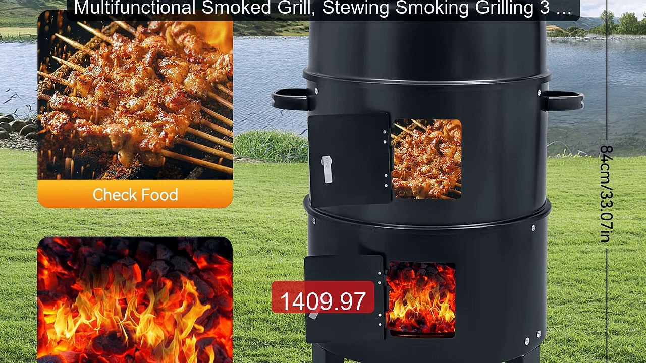 Multifunctional Smoked Grill, Stewing Smoking Grilling 3 in 1 BBQ S... -- Top Rated 2026 | Buy Now!
