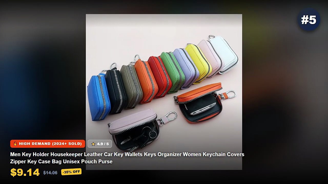 Don't Buy Car Organizer For Women Before Watching This! - Men Key Holder Housekeeper Leather Car Key Wallets Keys Organi...