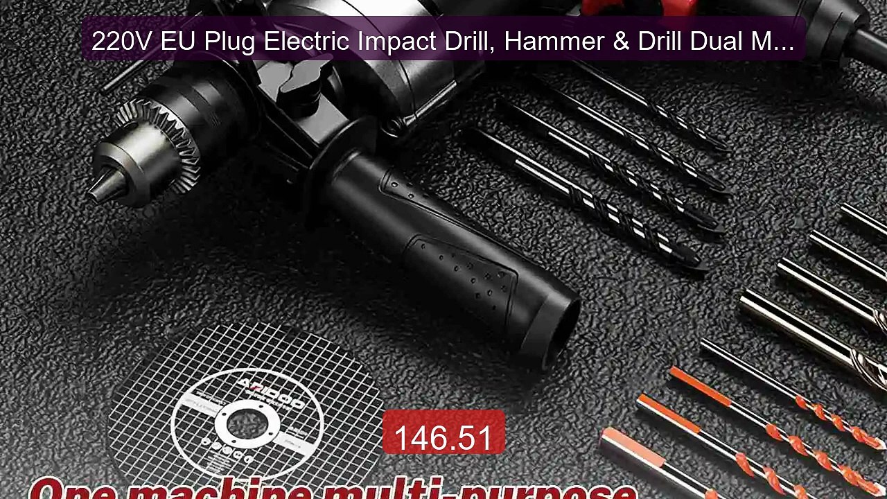 220V EU Plug Electric Impact Drill, Hammer & Drill Dual Mode 3000RP... -- Top Rated 2026 | Buy Now!