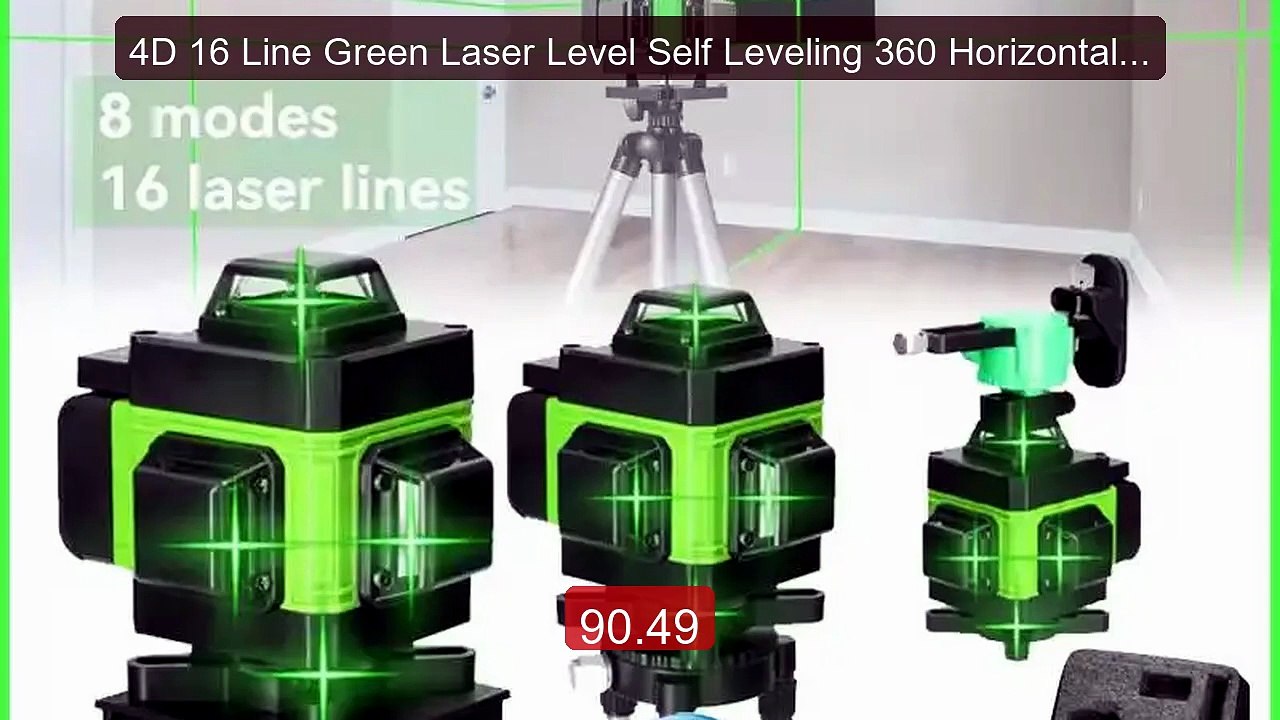 4D 16 Line Green Laser Level Self Leveling 360 Horizontal Vertical ... -- Top Rated 2026 | Buy Now!