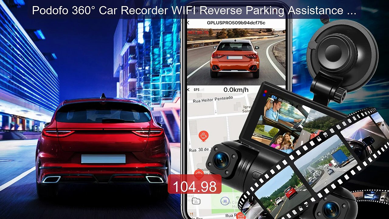 Podofo 360° Car Recorder WIFI Reverse Parking Assistance 4 Le... -- Amazing Value 2026 | Must Have!