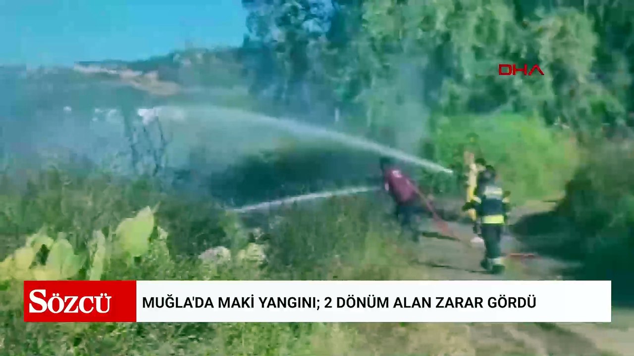 Muğla'da maki yangını; 2 dönüm alan zarar gördü