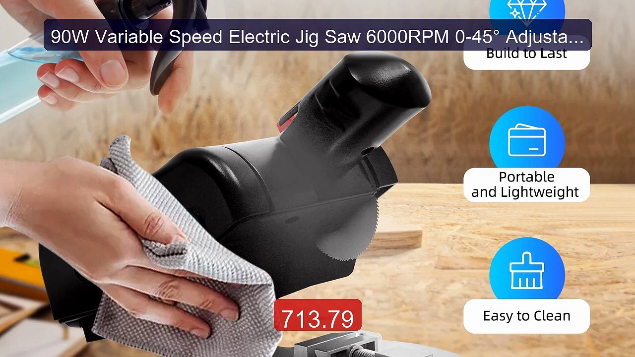 90W Variable Speed Electric Jig Saw 6000RPM 0-45° Adjustable A... -- Hot Deal 2026 | Limited Offer!