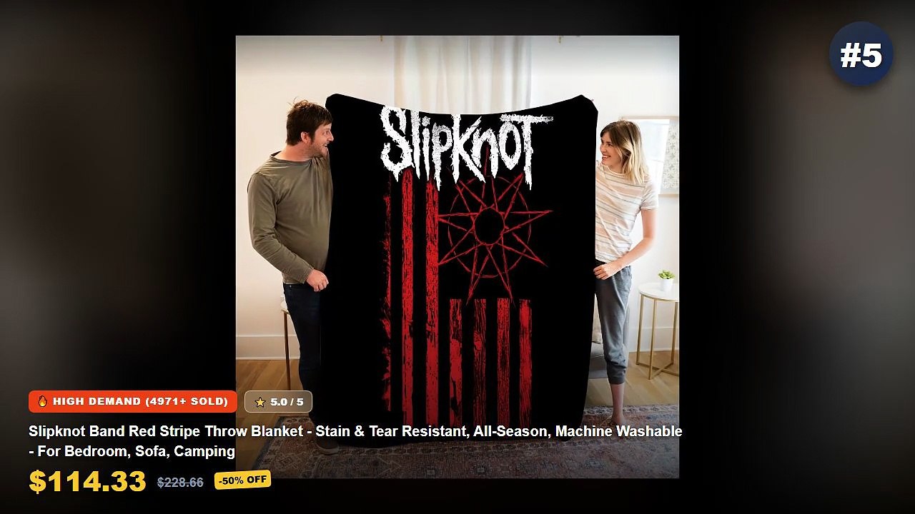 Best Resistance Bands For Travel on AliExpress | Review - Slipknot Band Red Stripe Throw Blanket Stain & Tear Resistant,...