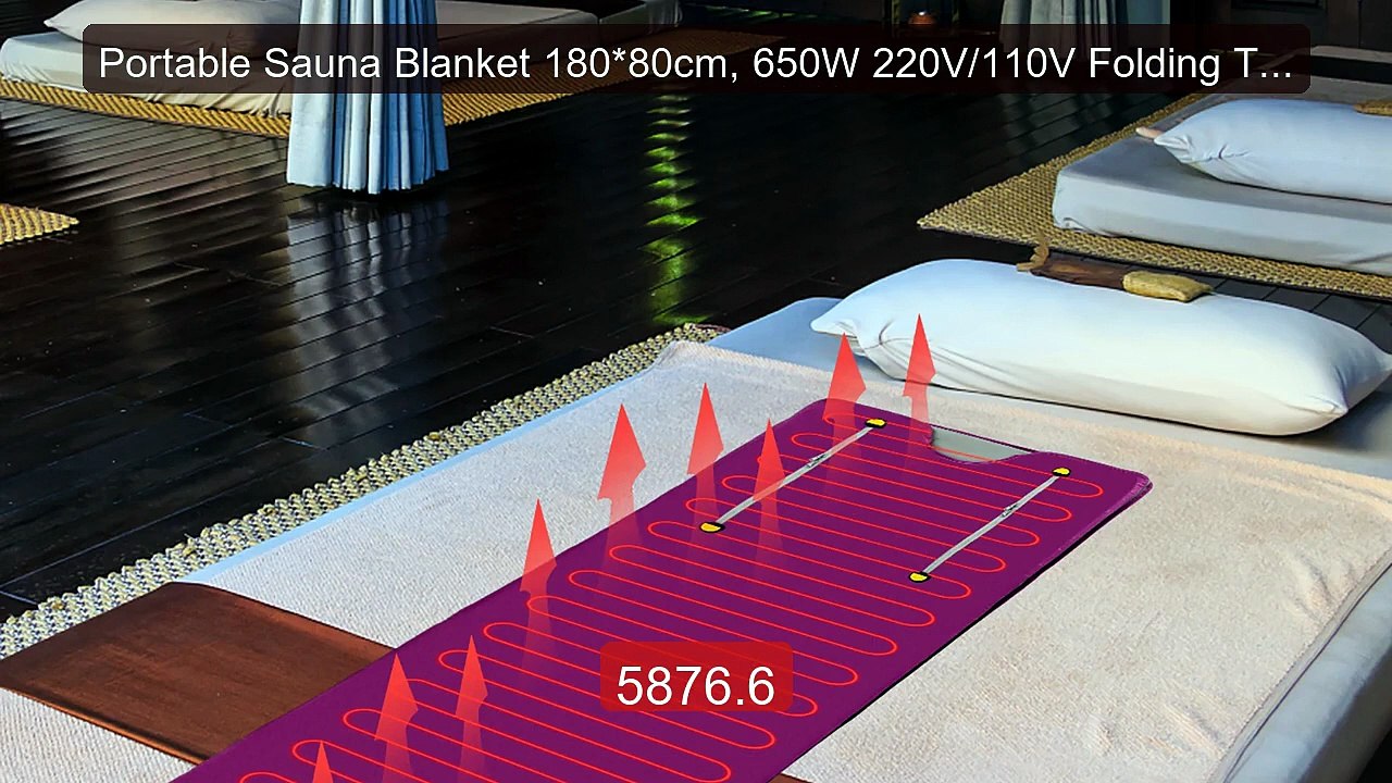 Portable Sauna Blanket 180*80cm, 650W 220V/110V...