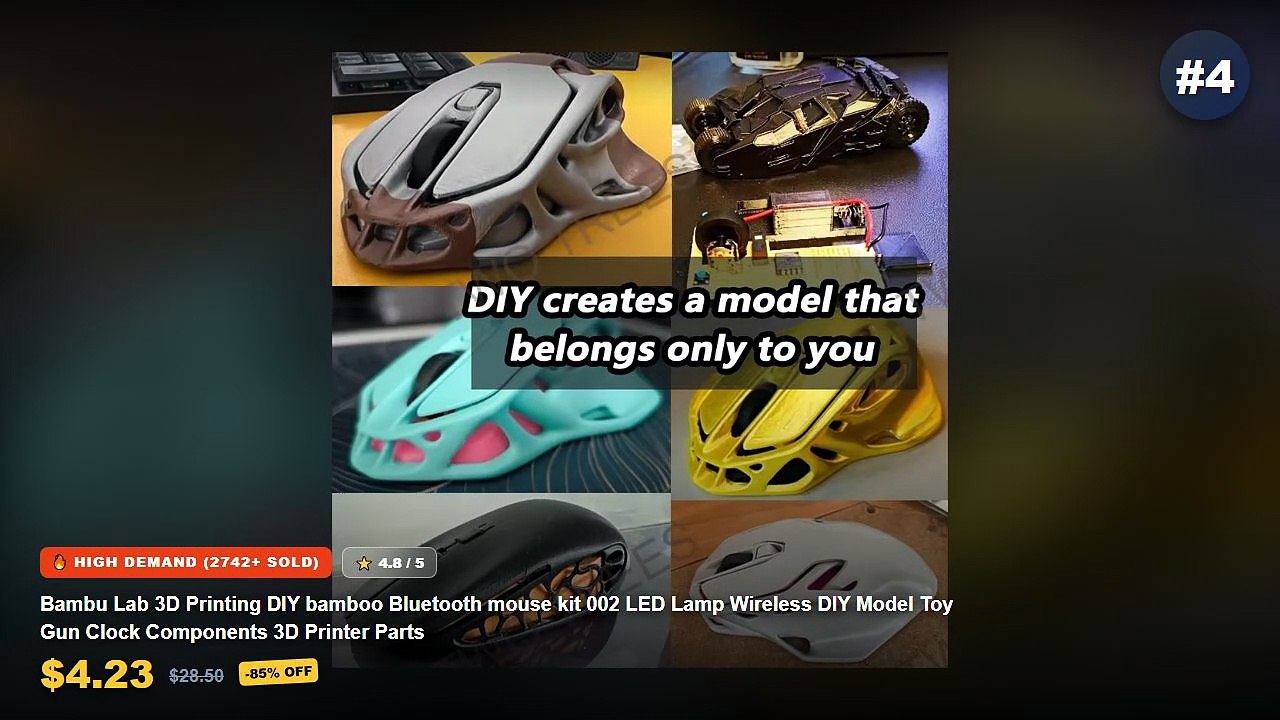 Wireless Mouse Kit: Top 5 Best Sellers - XCR Hardware Bambu Lab Wireless Computer Mouse MH002 Components Kit 3D printing...
