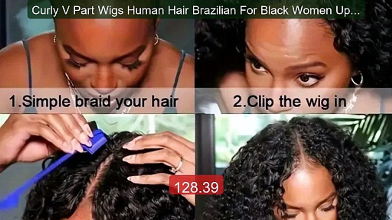 Curly V Part Wigs Human Hair Brazilian For Black Women Upgrade U Pa... -- Top Rated 2026 | Buy Now!