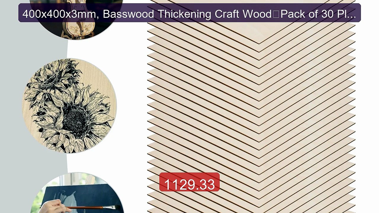 400x400x3mm, Basswood Thickening Craft Wood，Pack of 30 Plywoo... -- Amazing Value 2026 | Must Have!