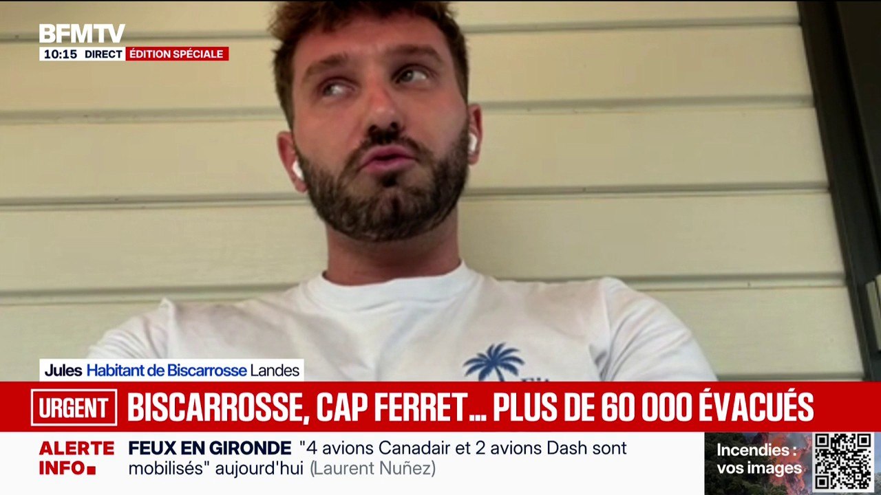 Incendie à Biscarrosse: "La nuit a été très compliquée", témoigne Jules, habitant évacué