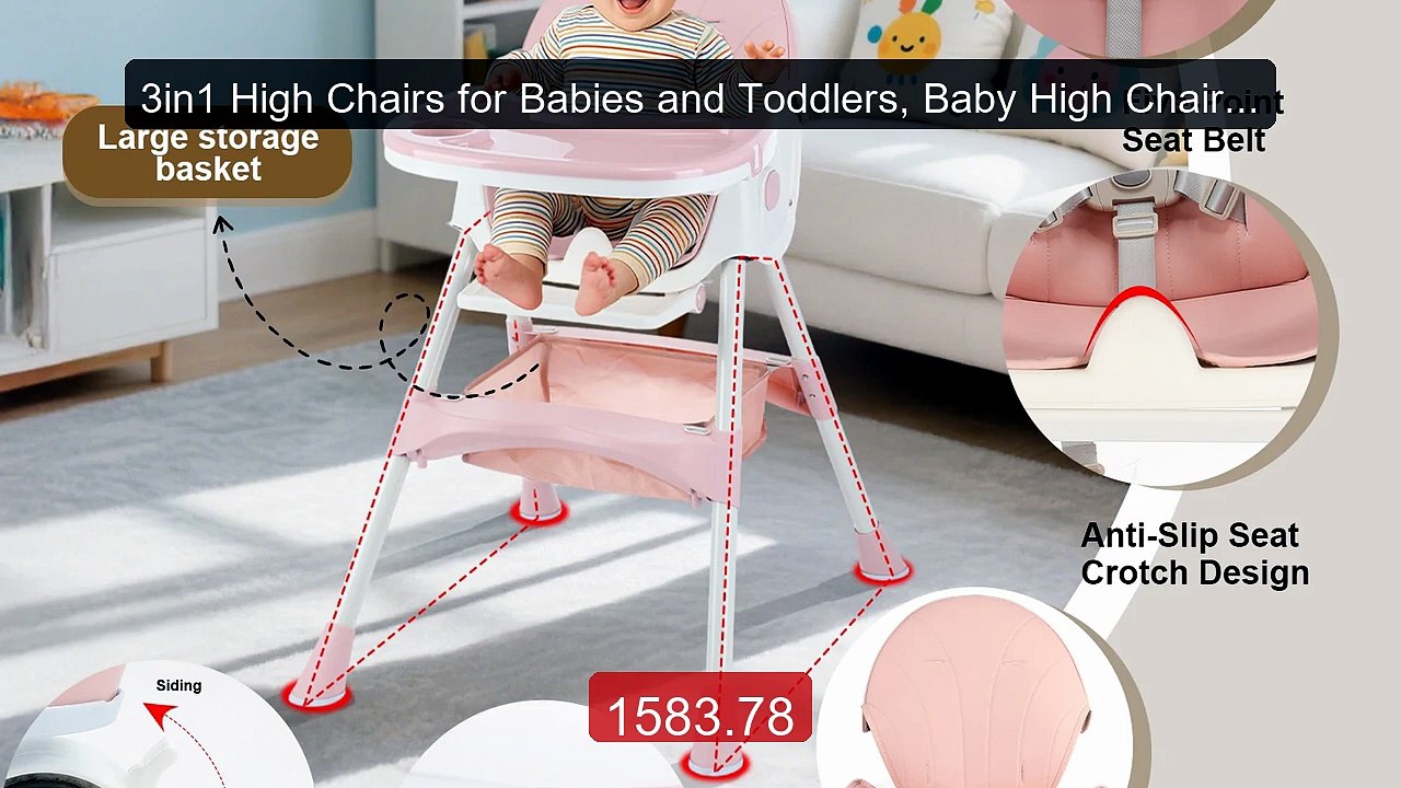 3in1 High Chairs for Babies and Toddlers, Baby...