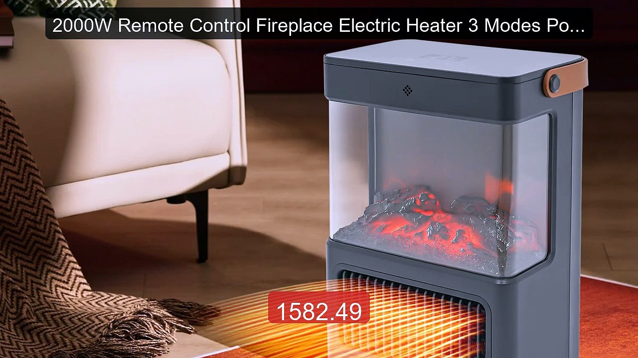 2000W Remote Control Fireplace Electric Heater 3 Modes Portable Wa... -- Best Deal 2026 | Shop Now!