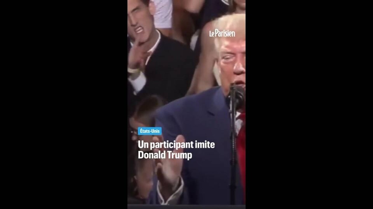 Il imite Donald Trump depuis les tribunes, lors d'un discours en Géorgie