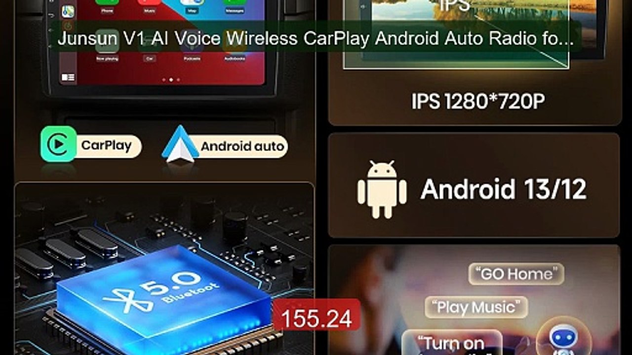 Junsun V1 AI Voice Wireless CarPlay Android Auto Radio for Maz... -- Hot Deal 2026 | Limited Offer!