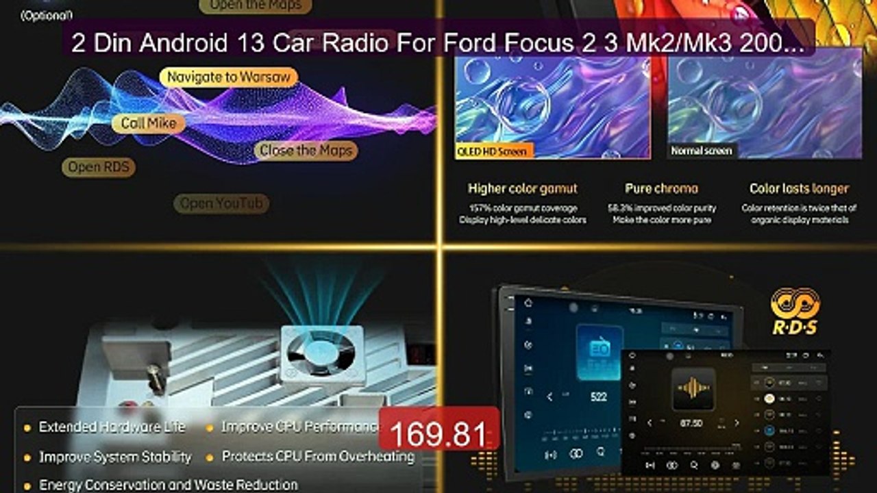 2 Din Android 13 Car Radio For Ford Focus 2 3 Mk2/Mk3 2004-... -- Top Pick 2026 | Unbeatable Price!