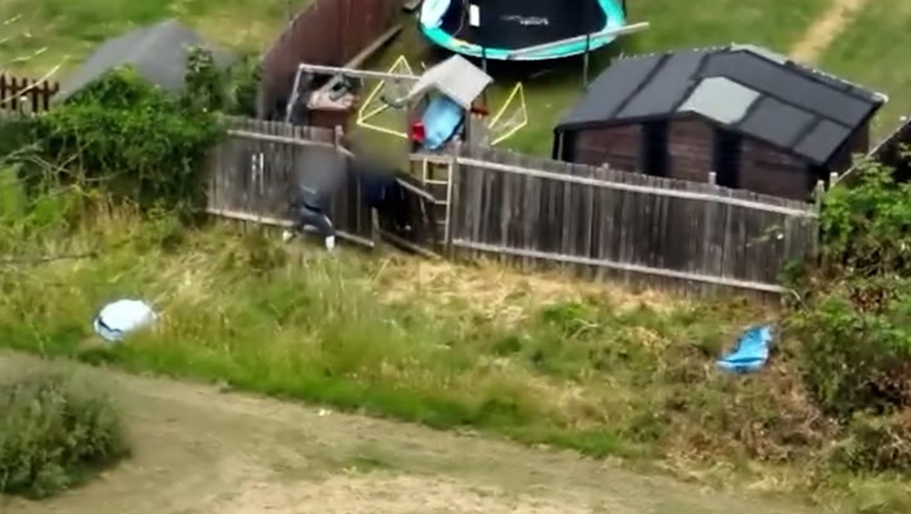 Suspect in Hot Fuzz-style blunder falls through fence while trying to escape police