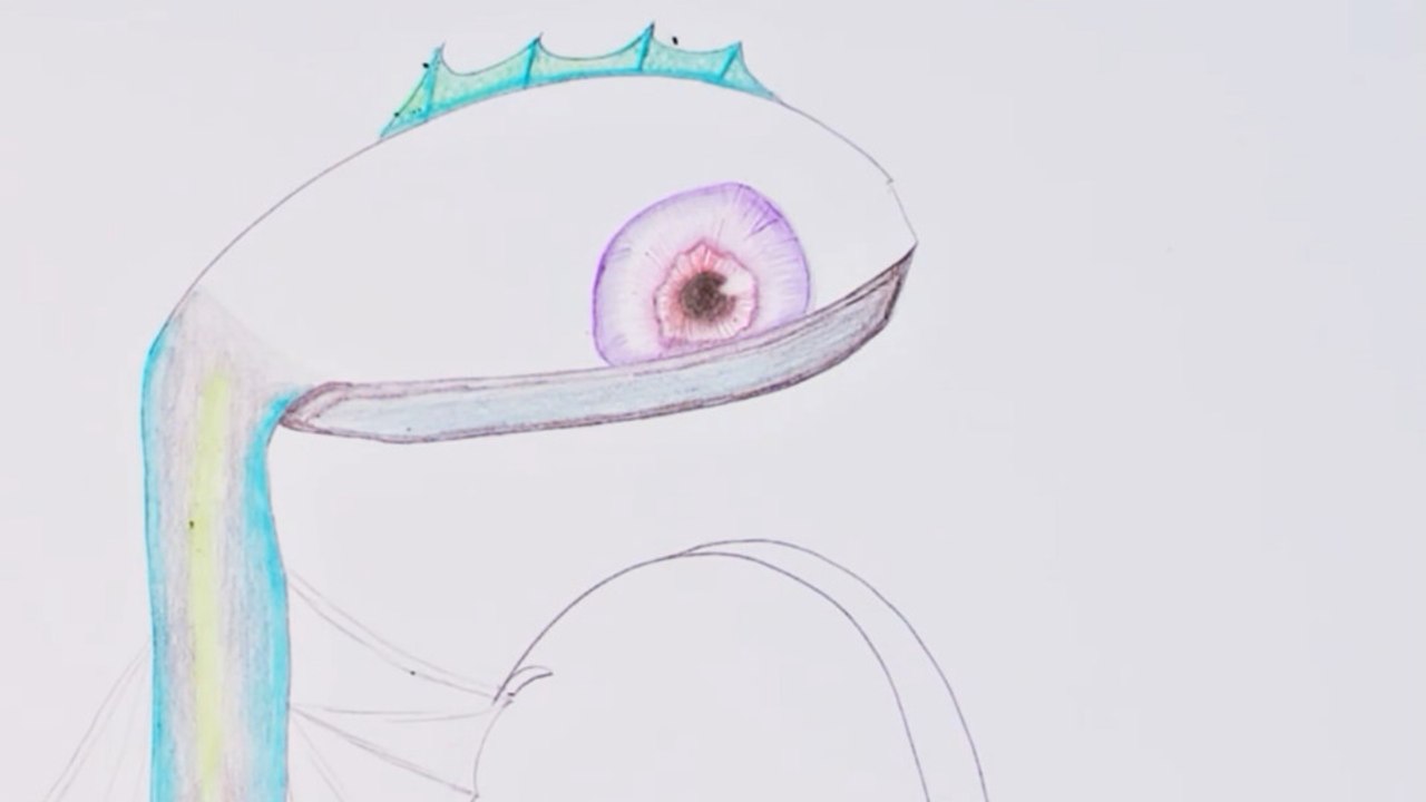 Pure Relaxation: Drawing a dragonplant on a grave  with Colored Pencils Part 1