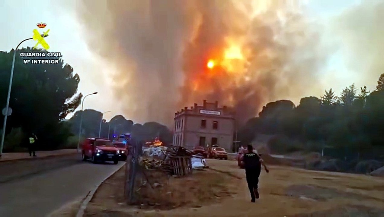 Imágenes del incendio en la localidad de San Martín de Valdeiglesias, Madrid