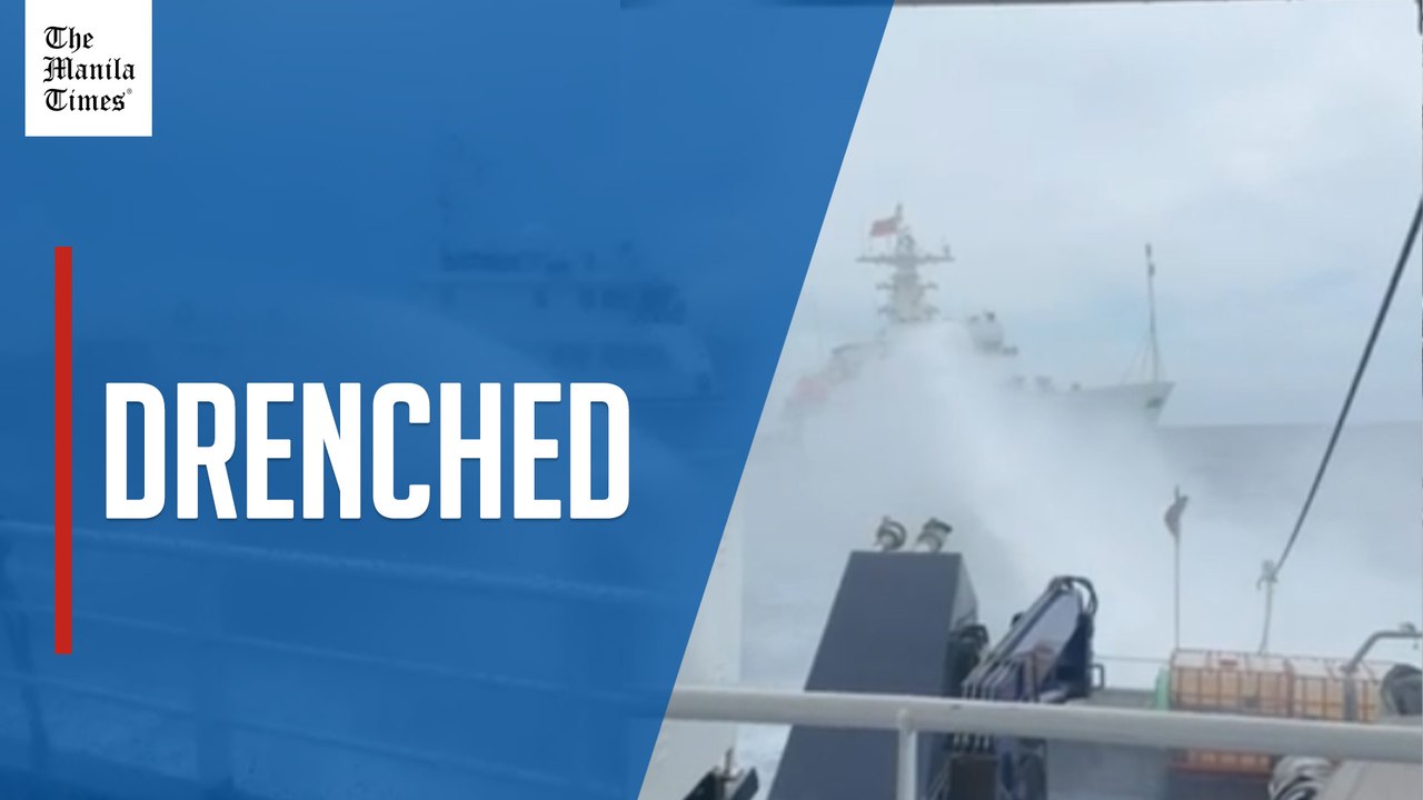 Chinese vessel water cannons PH ship on food mission in Bajo de Masinloc area