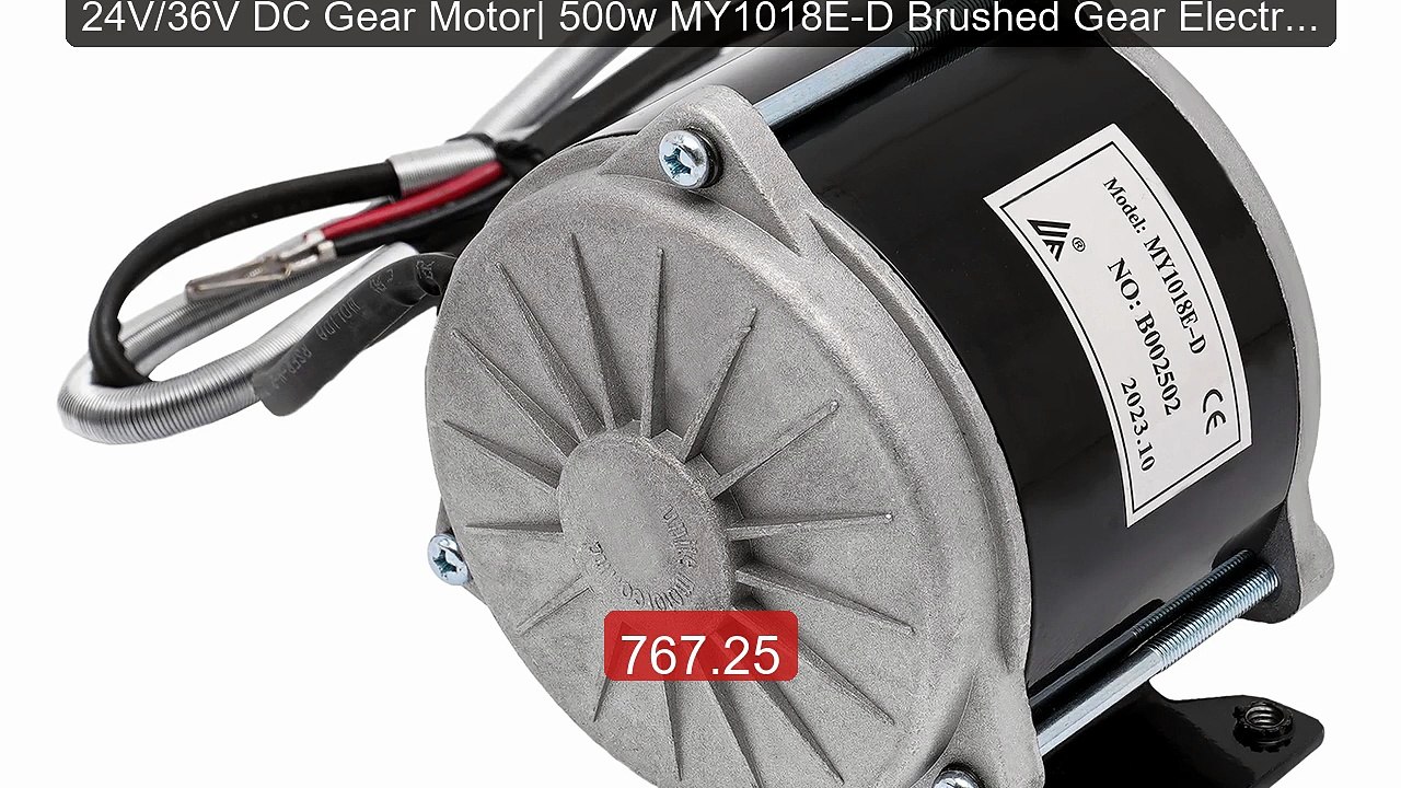 24V/36V DC Gear Motor| 500w MY1018E-D Brushed Gear Electric Motor -- Top Rated 2026 | Buy Now!