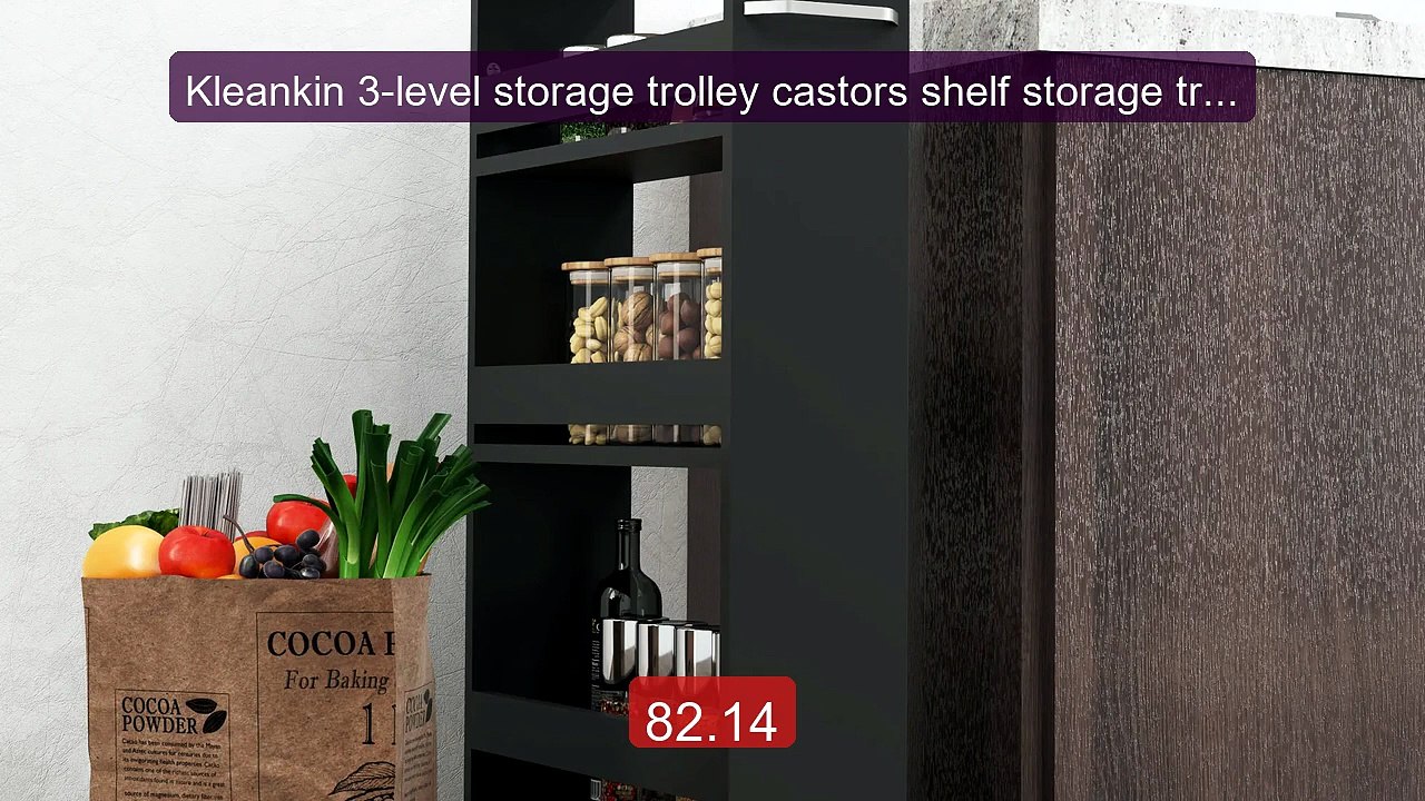 Kleankin 3-level storage trolley castors shelf storage trolley for... -- Best Deal 2026 | Shop Now!
