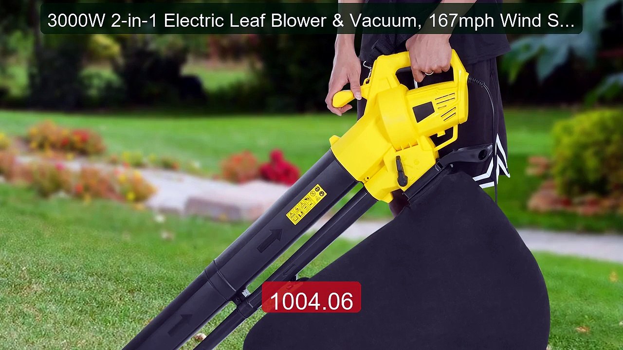 3000W 2-in-1 Electric Leaf Blower & Vacuum, 167mph Wind Speed, 9.2... -- Best Deal 2026 | Shop Now!