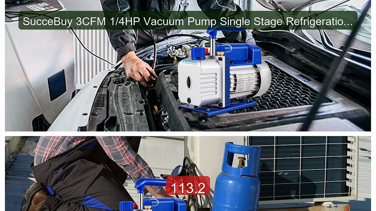 SucceBuy 3CFM 1/4HP Vacuum Pump Single Stage Refrigeration Pump Re... -- Best Deal 2026 | Shop Now!