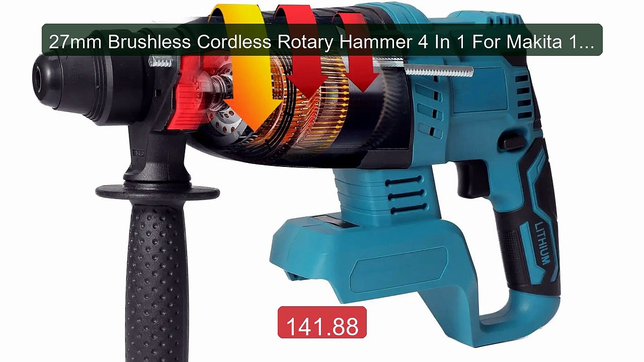 27mm Brushless Cordless Rotary Hammer 4 In 1 For Makita 18V B... -- Amazing Value 2026 | Must Have!