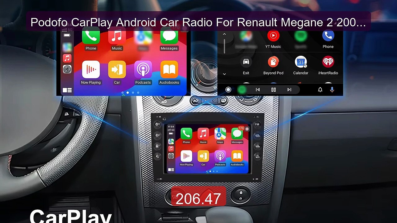 Podofo CarPlay Android Car Radio For Renault Megane 2 2002-200... -- Hot Deal 2026 | Limited Offer!