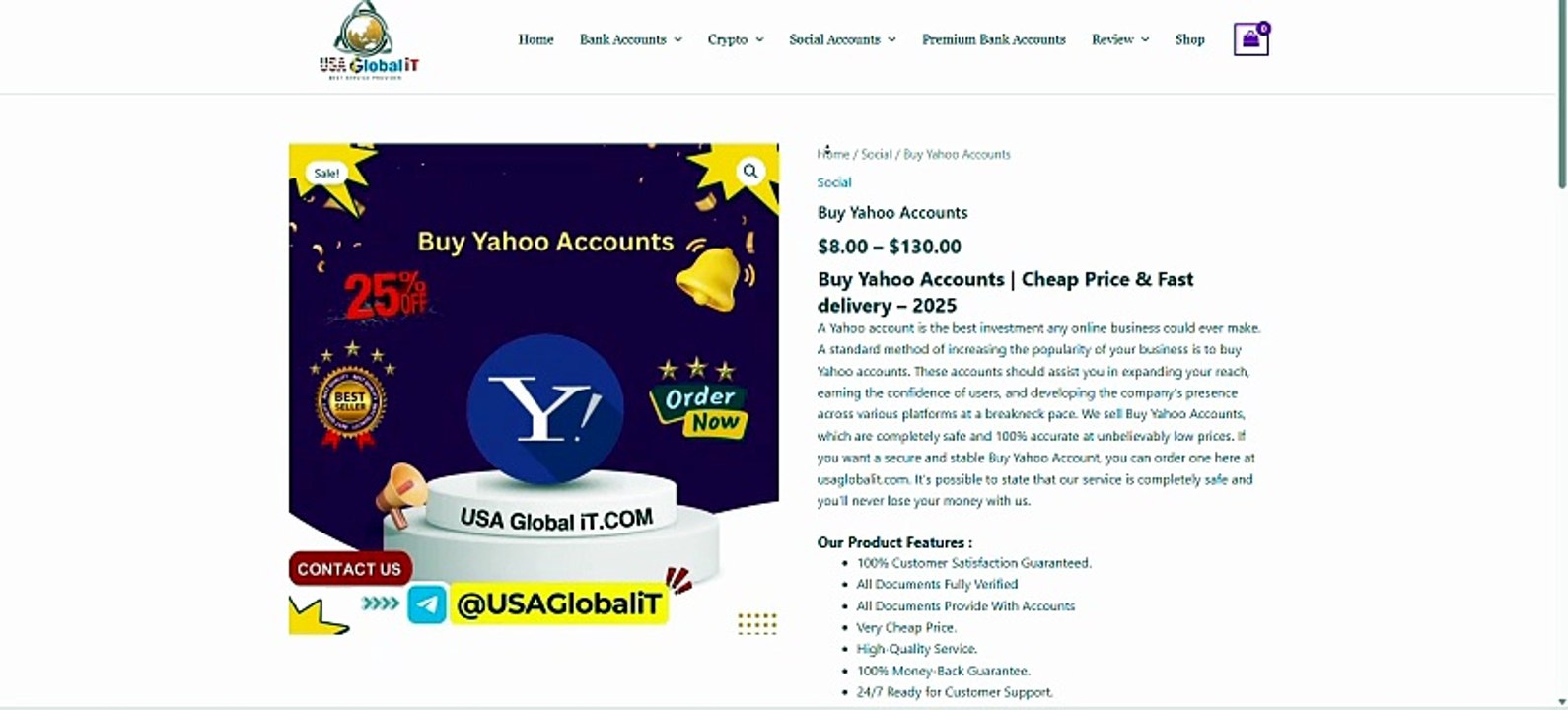 Where can I buy Yahoo accounts legally and safely?