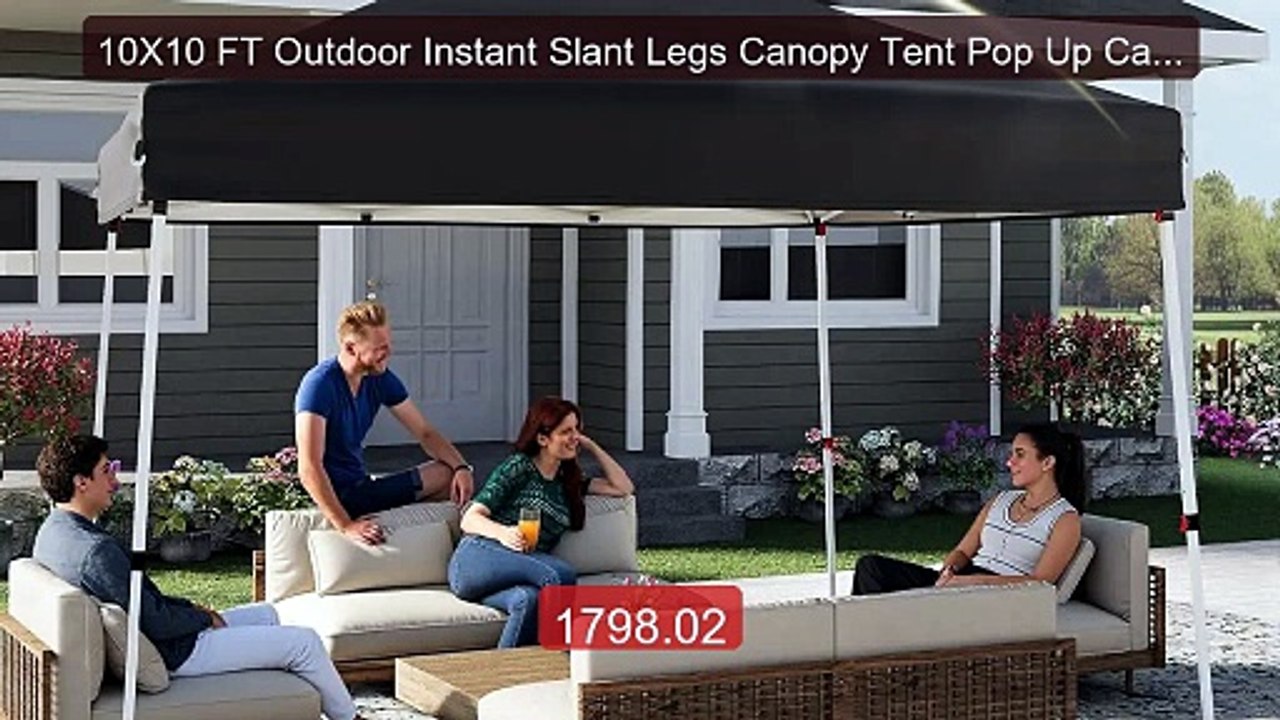 10X10 FT Outdoor Instant Slant Legs Canopy Tent Pop Up Canopy ... -- Hot Deal 2026 | Limited Offer!