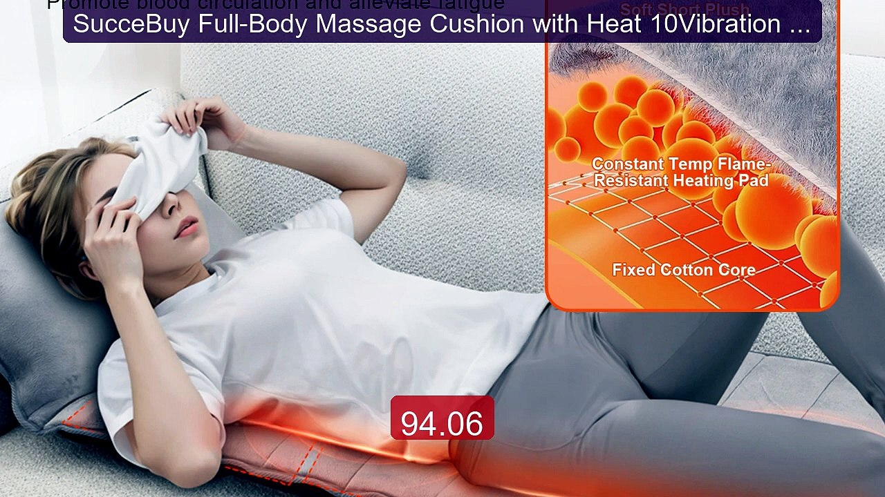 SucceBuy Full-Body Massage Cushion with Heat 10Vibration Motor... -- Best Buy 2026 | Great Quality!
