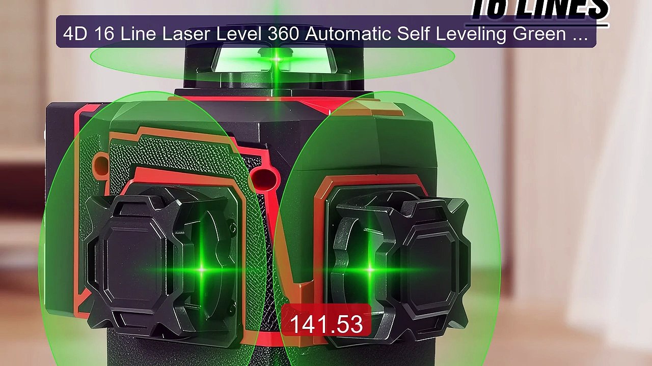 4D 16 Line Laser Level 360 Automatic Self Level...