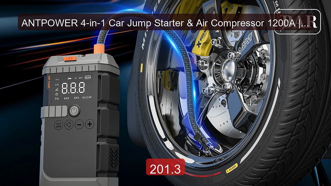 ANTPOWER 4-in-1 Car Jump Starter & Air Compressor 1200A | 1000... -- Best Buy 2026 | Great Quality!