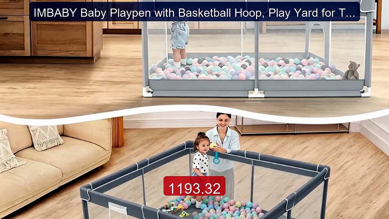 IMBABY Baby Playpen with Basketball Hoop, Play Yard for Tod... -- Top Pick 2026 | Unbeatable Price!