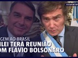 Flávio Bolsonaro tenta driblar isolamento e maré de más notícias para reanimar eleitores em convenção - AFP