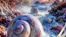 Magical Fantasy Snail in a Dream World | AI Animation