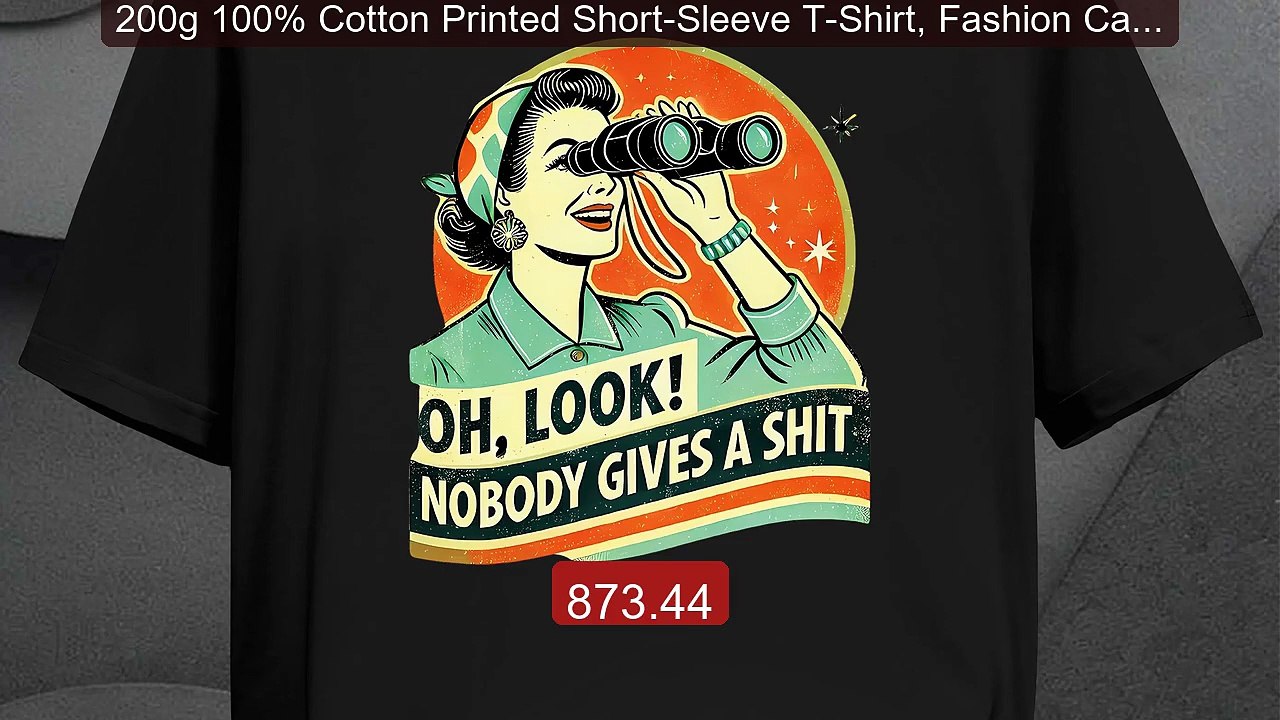 200g 100% Cotton Printed Short-Sleeve T-Shirt, Fashion Casu... -- Top Pick 2026 | Unbeatable Price!