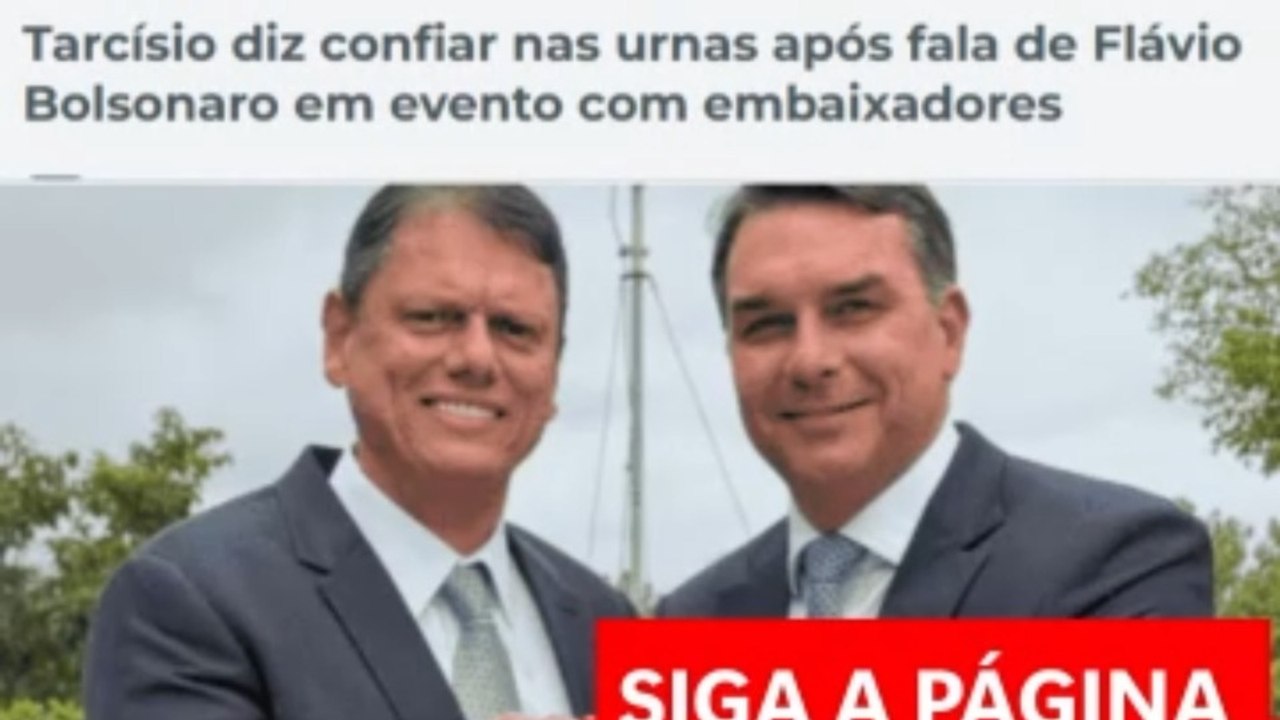 AGORA!! TARCÍSIO CONTRARIA FLÁVIO E DEFENDE AS URNAS 😳
