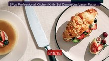 3Pcs Professional Kitchen Knife Set Damascus Laser Pattern Hig... -- Best Buy 2026 | Great Quality!