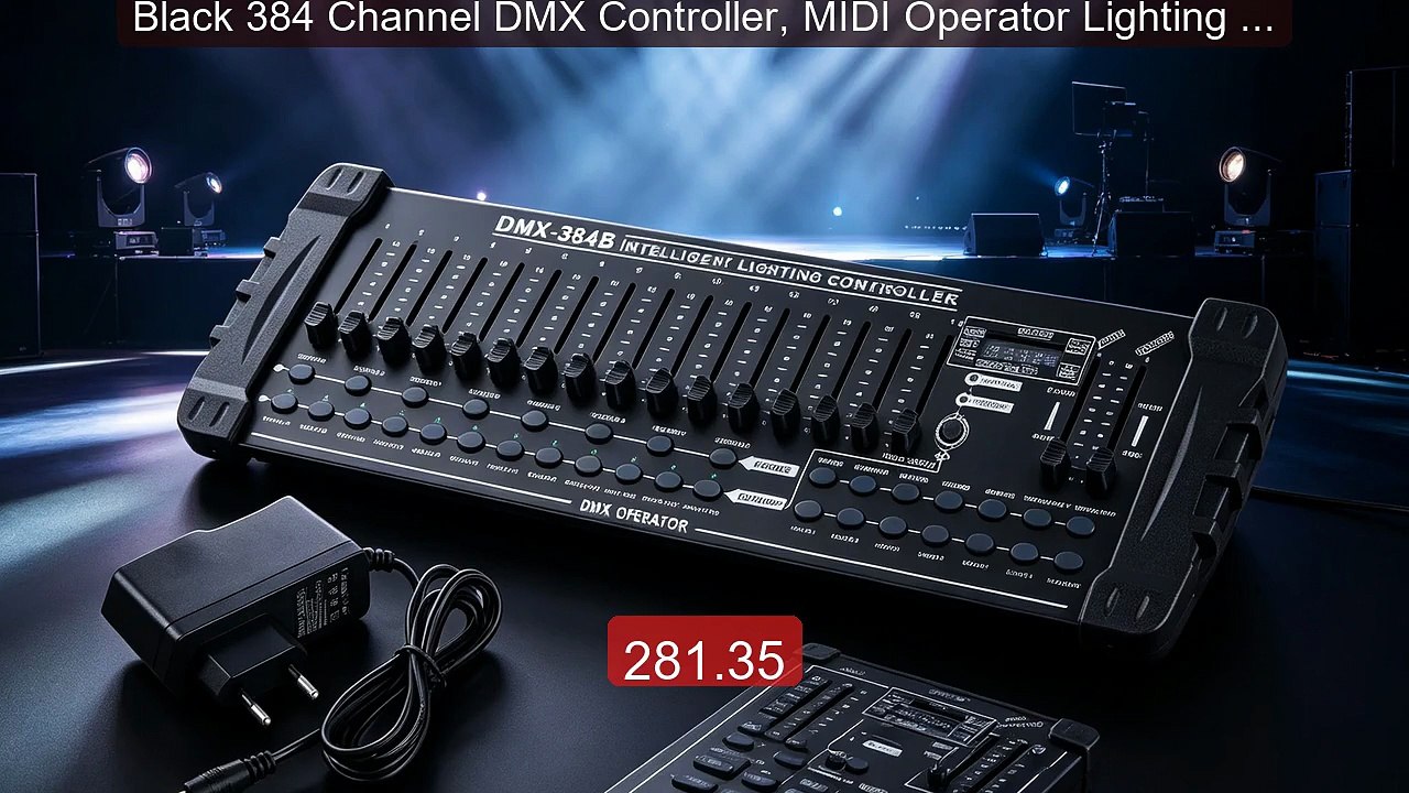 Black 384 Channel DMX Controller, MIDI Operator Lighting Conso... -- Hot Deal 2026 | Limited Offer!