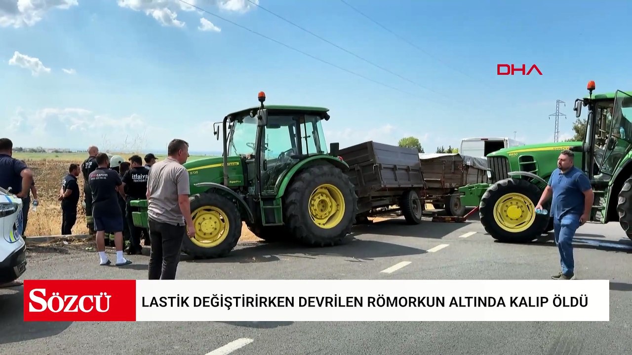 Lastik değiştirirken devrilen römorkun altında kalıp öldü